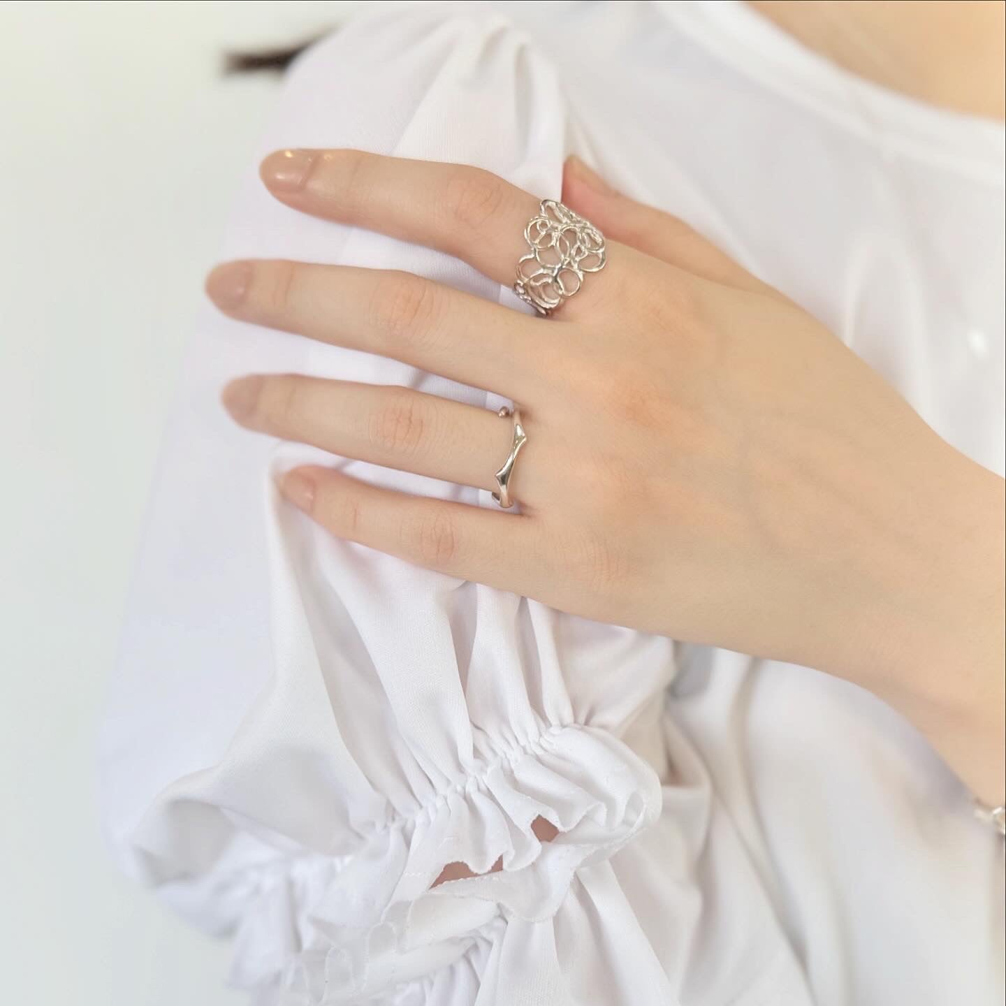 スパングル リング L/シルバー