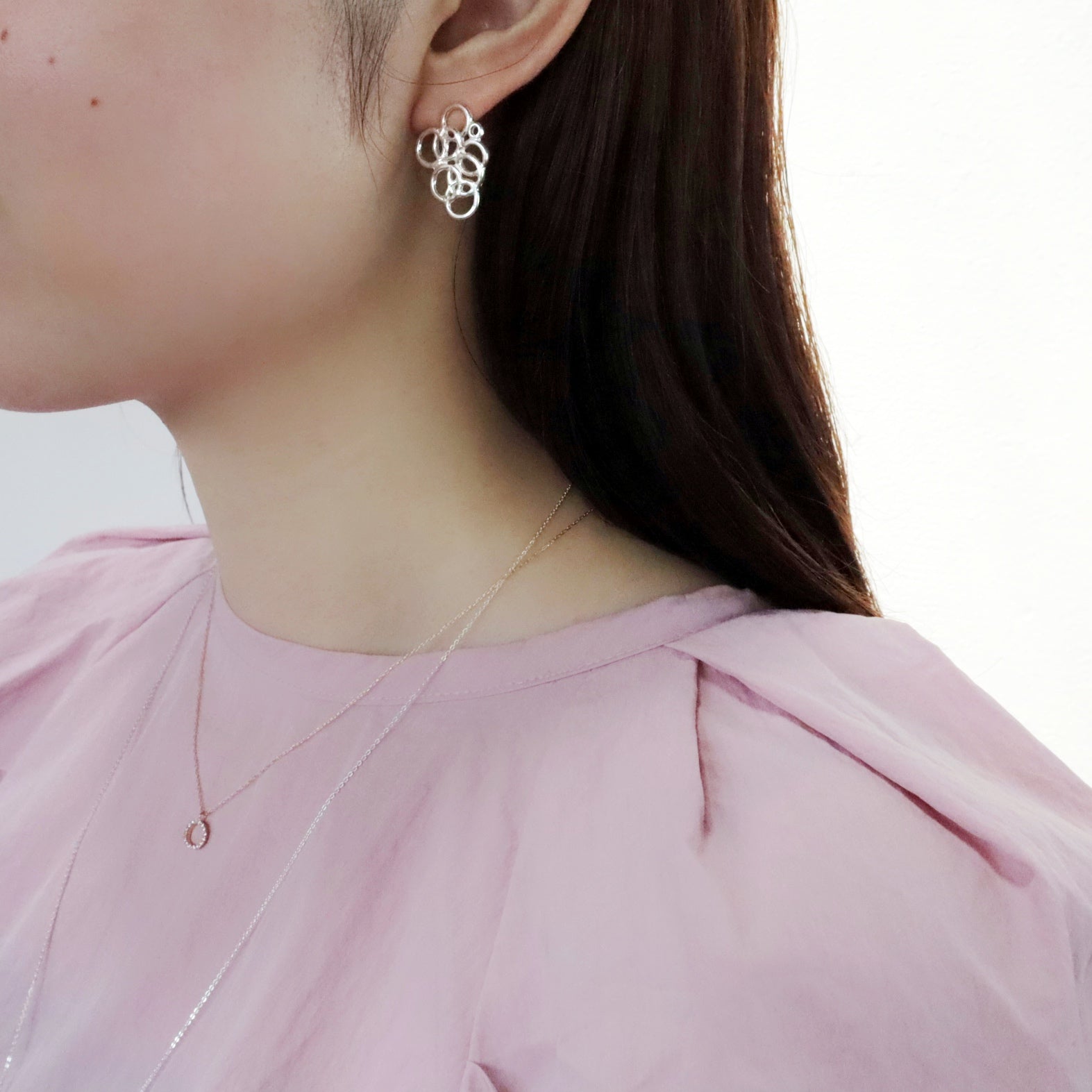 スパングル ピアス L/シルバー