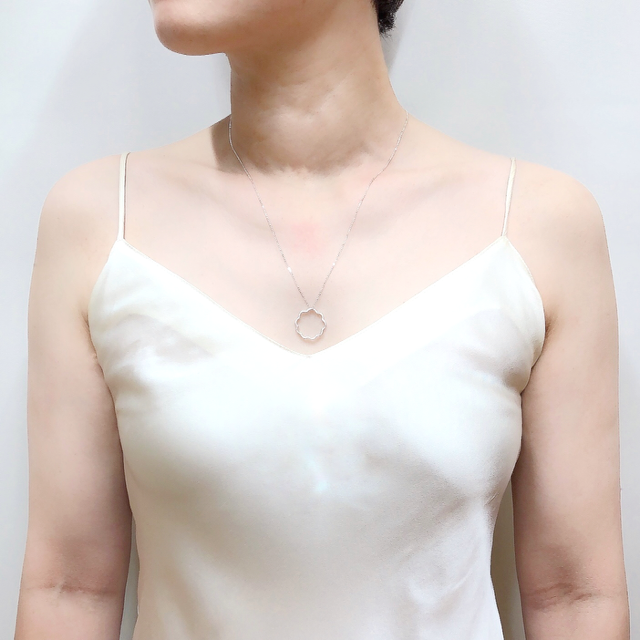 ミモザ ネックレス M/シルバー