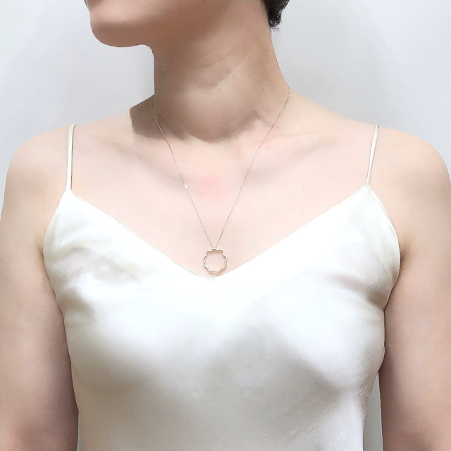 ミモザ ネックレス M/K10 ピンクゴールド