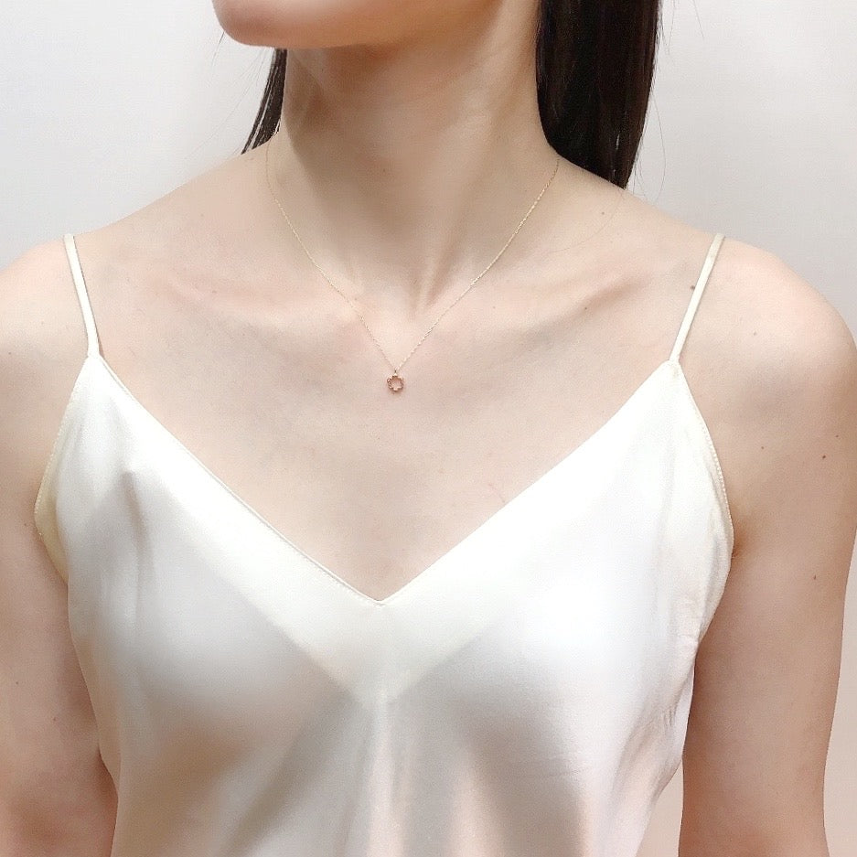 ミニ ミモザ ネックレス/K10ピンクゴールド