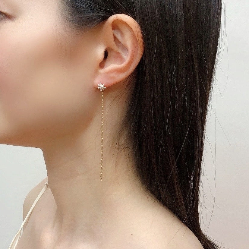 【受注生産】ネオスターダストチェーンピアス/シルバー
