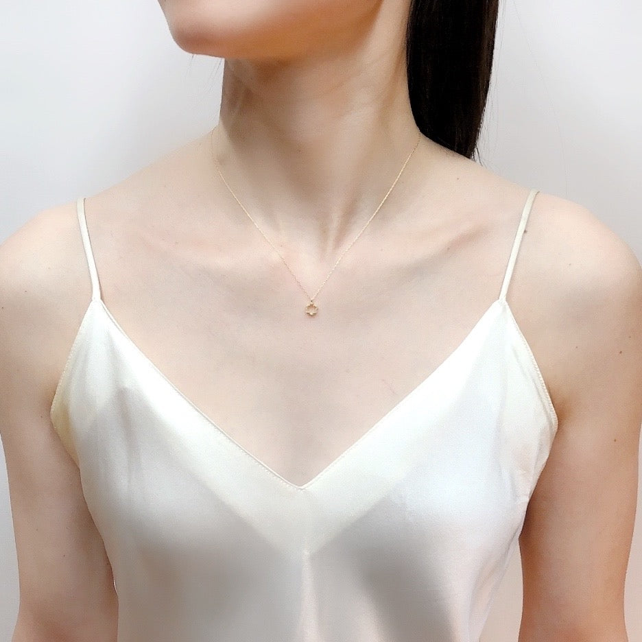 ミニ ミモザ ネックレス/K18イエローゴールド