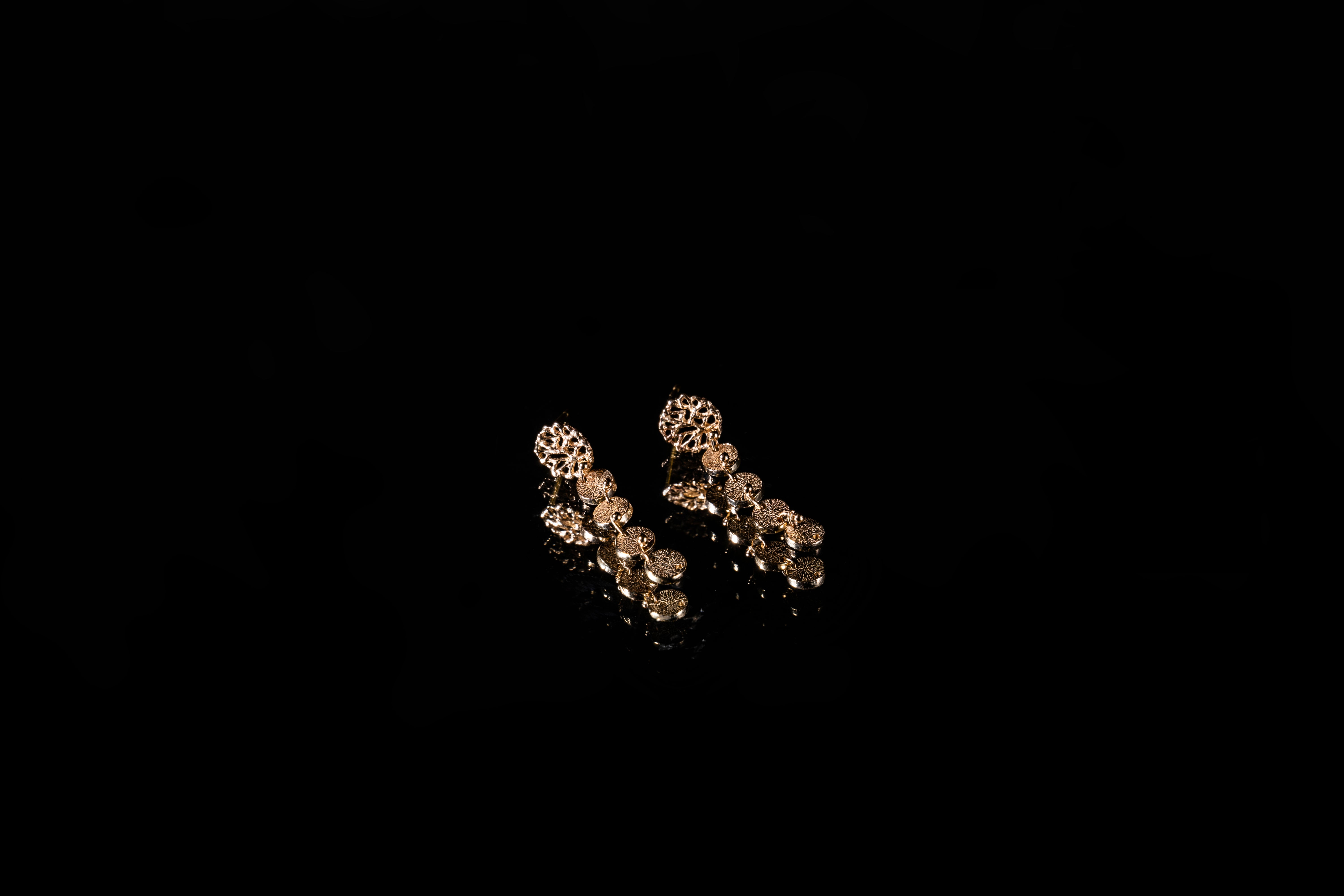 Allium earrings/K10 pink gold