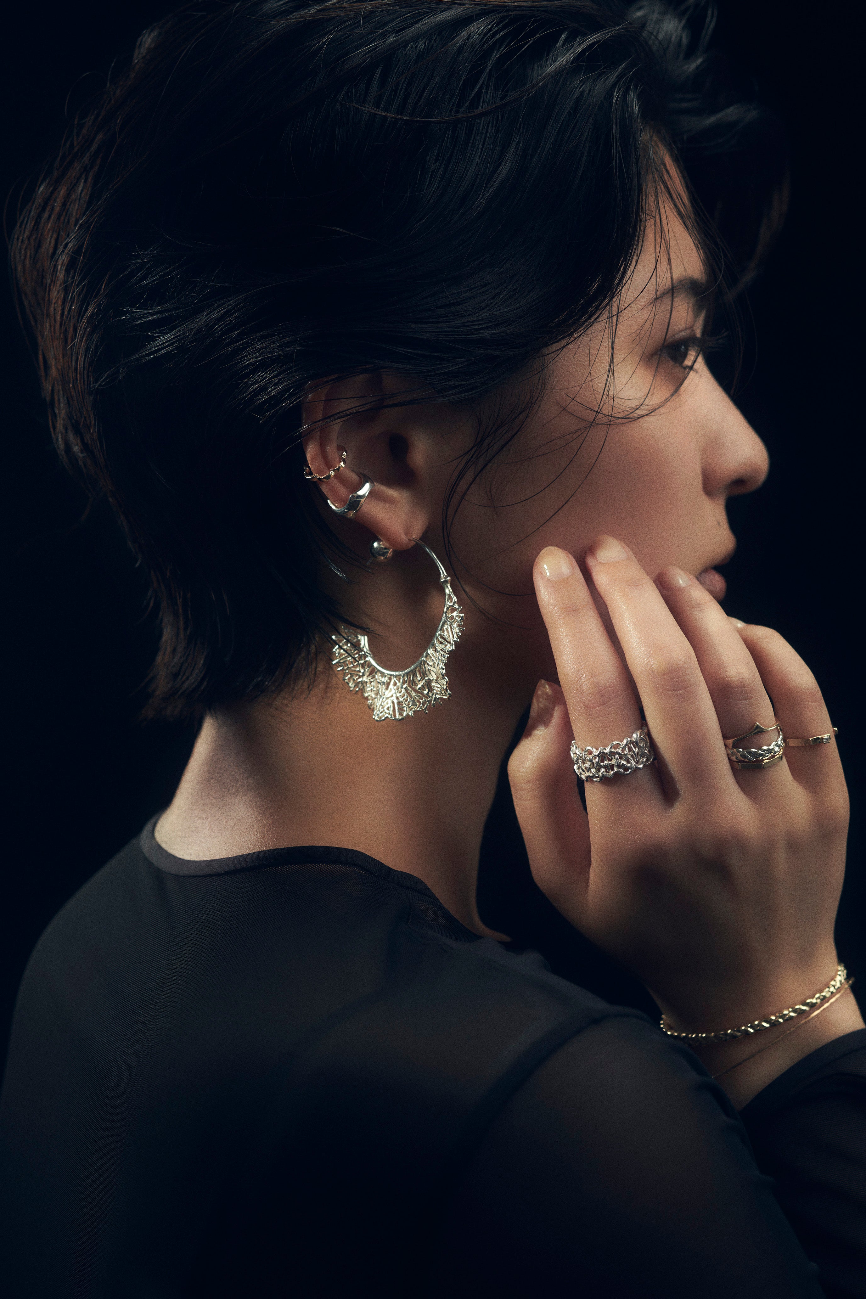 Tribal earrings L/Silver