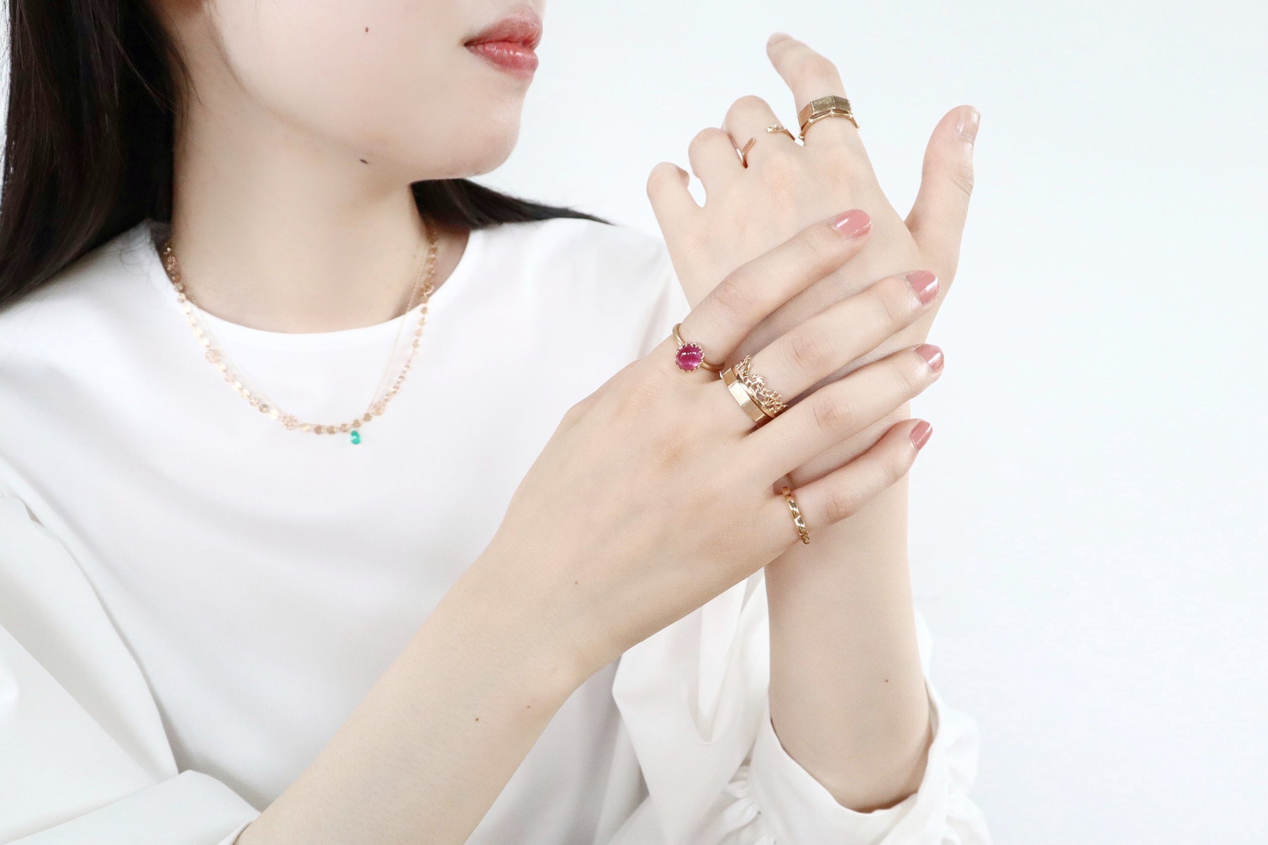 Fusion ring S/K10 pink gold