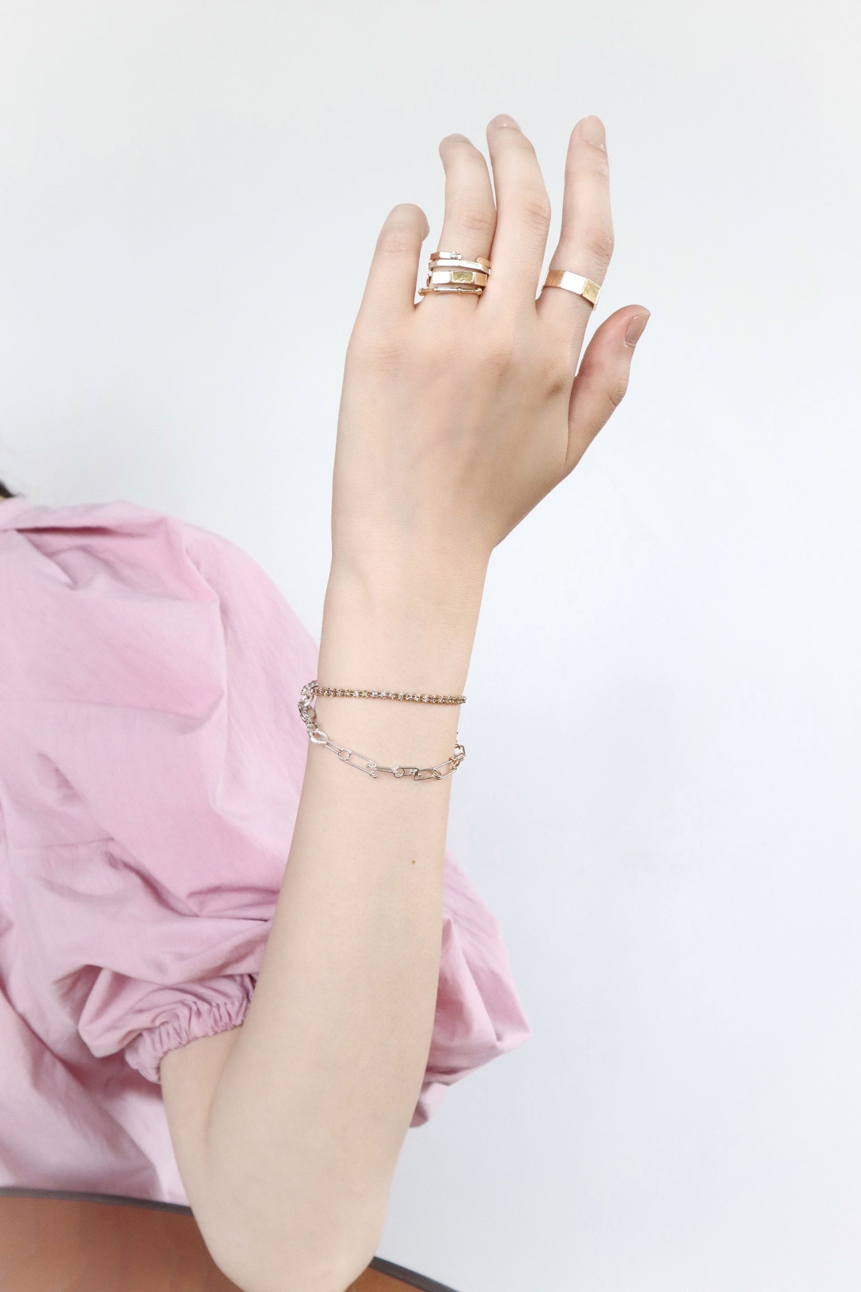 Infinity ring S/K10 pink gold