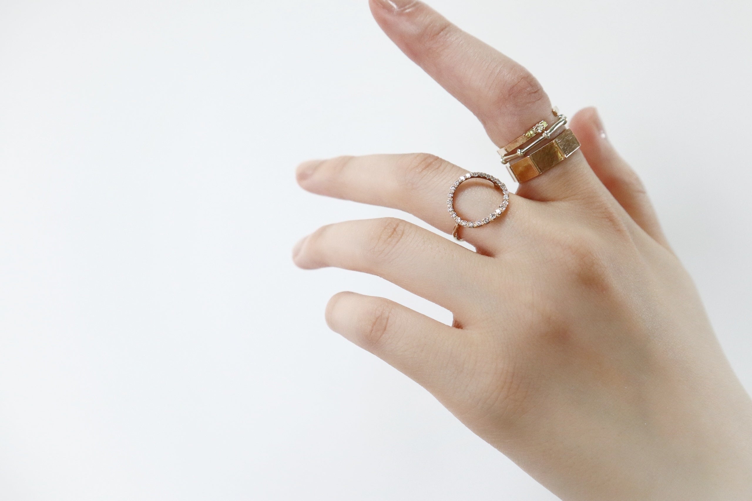 Infinity ring S/K10 pink gold