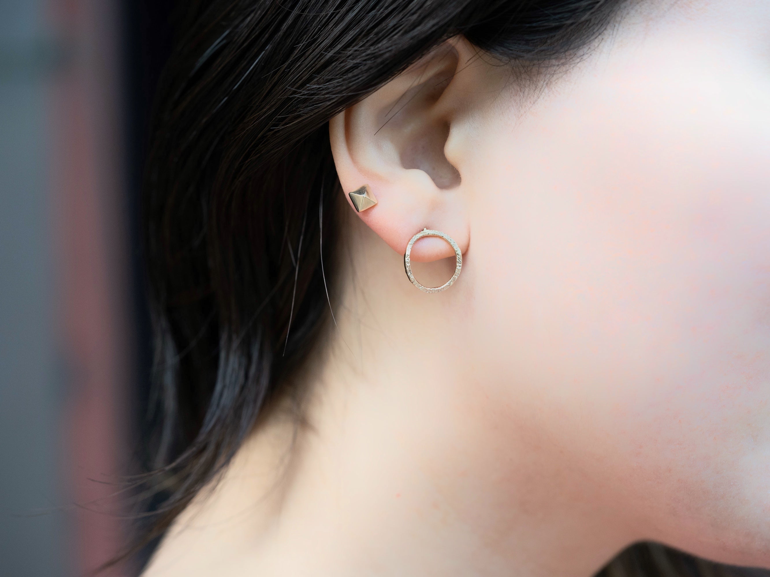 ラウンド ピアス／K10ピンクゴールド