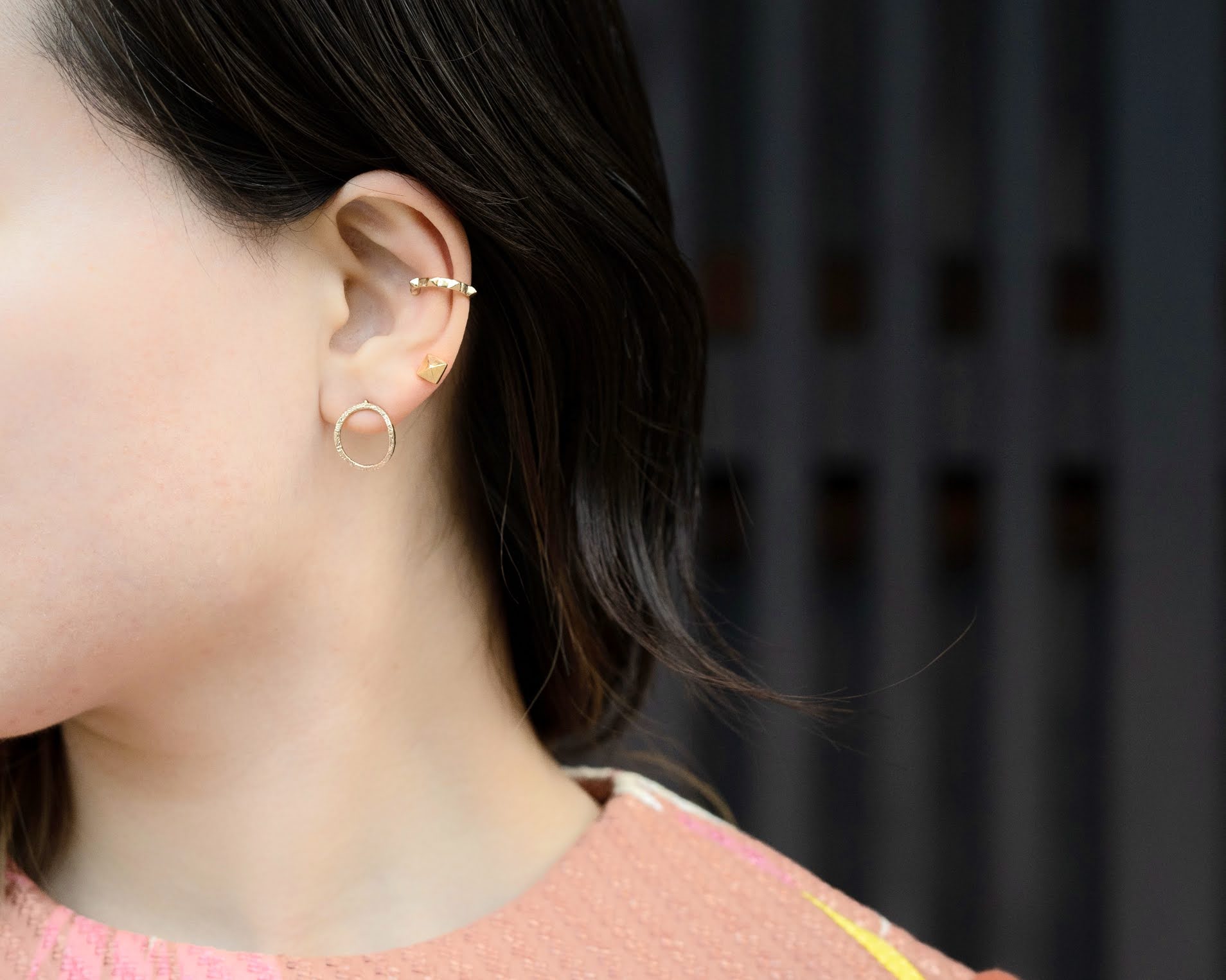 ラウンド ピアス／K10ピンクゴールド