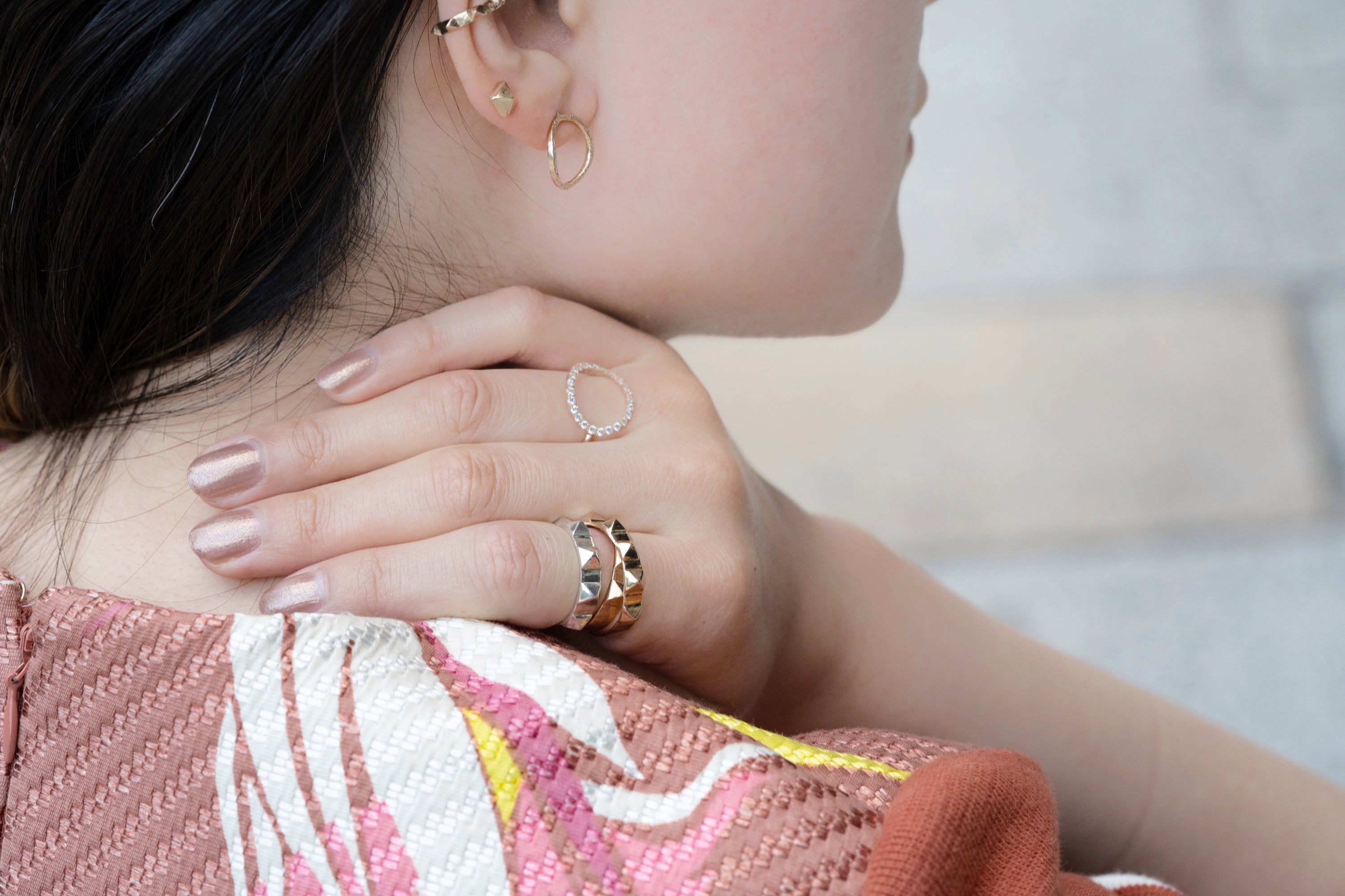 ラウンド ピアス／K10ピンクゴールド