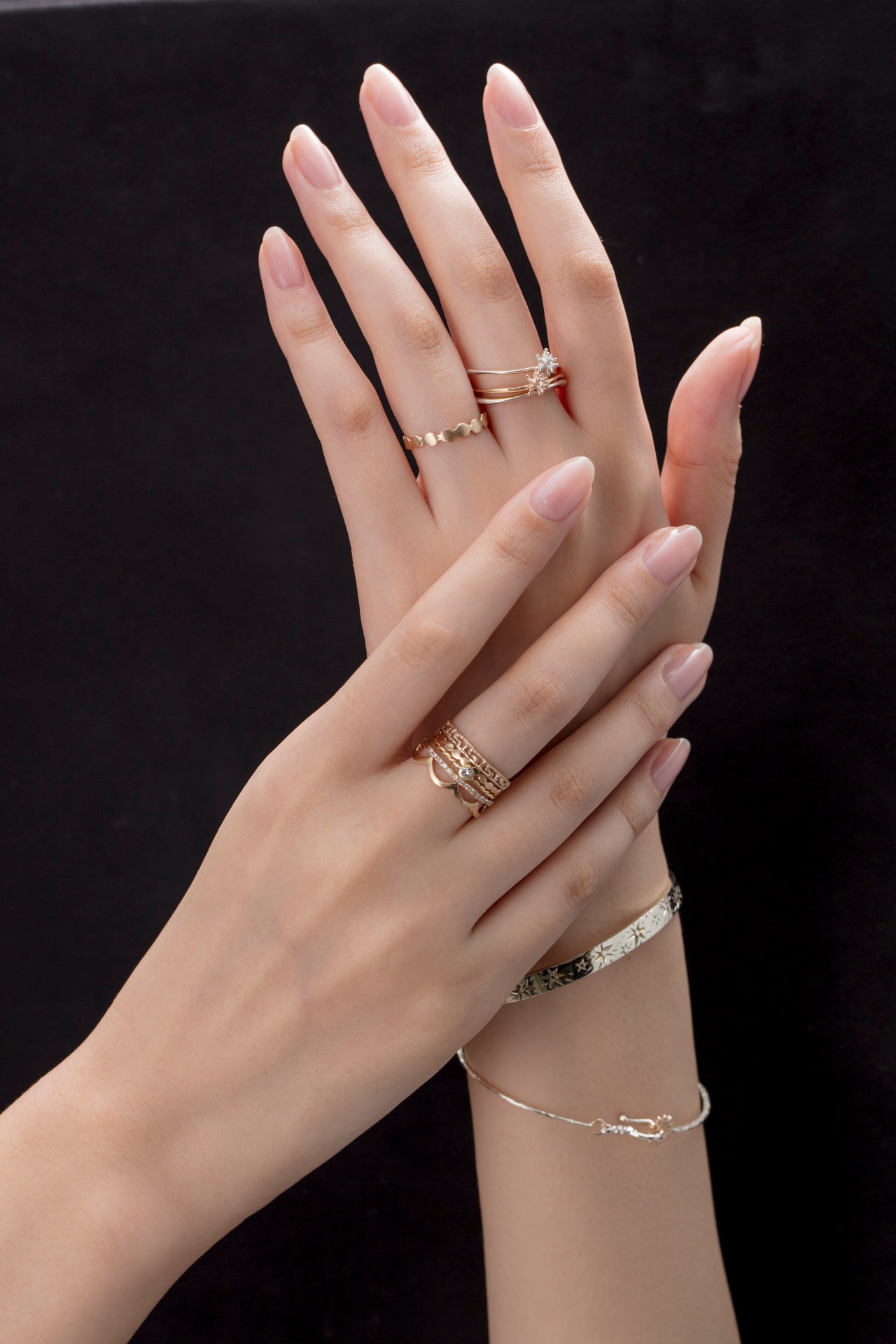 Stardust ring/K10 pink gold