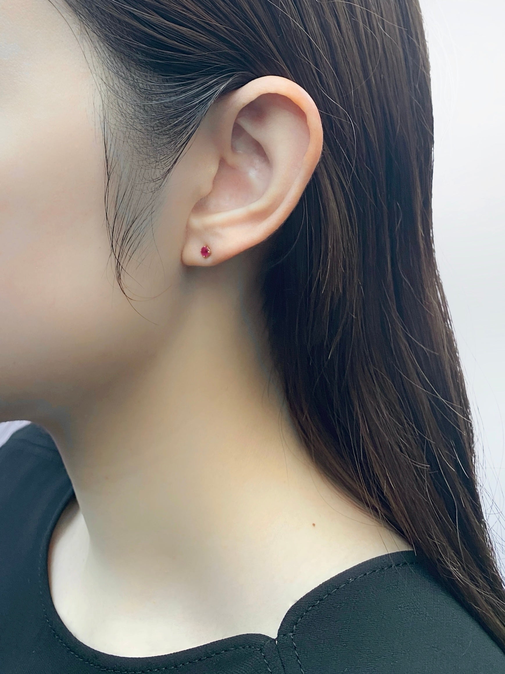 スペクトラム ピアス／K10イエローゴールド ルビー