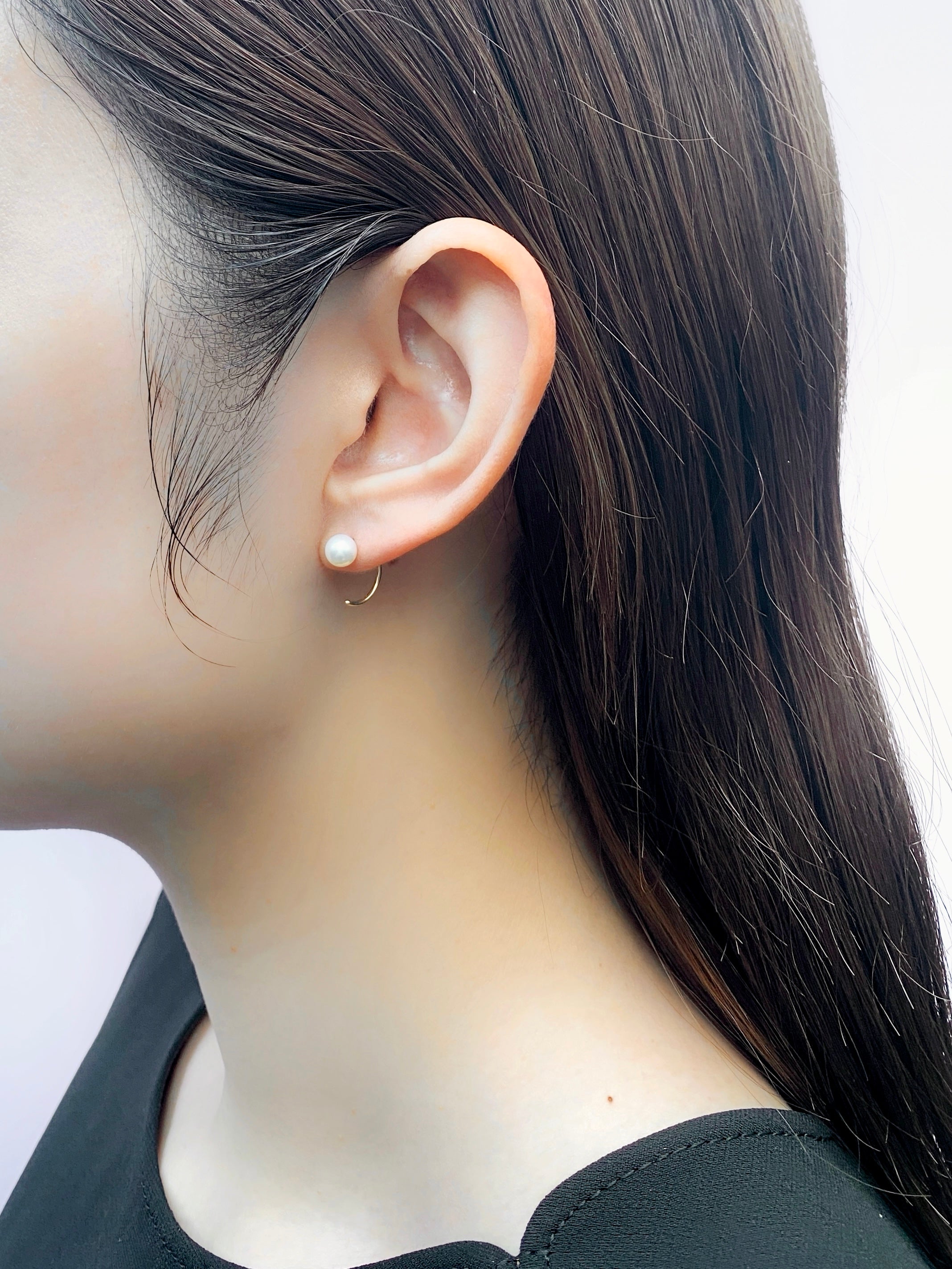 スペクトラム ピアス／K10イエローゴールド パール