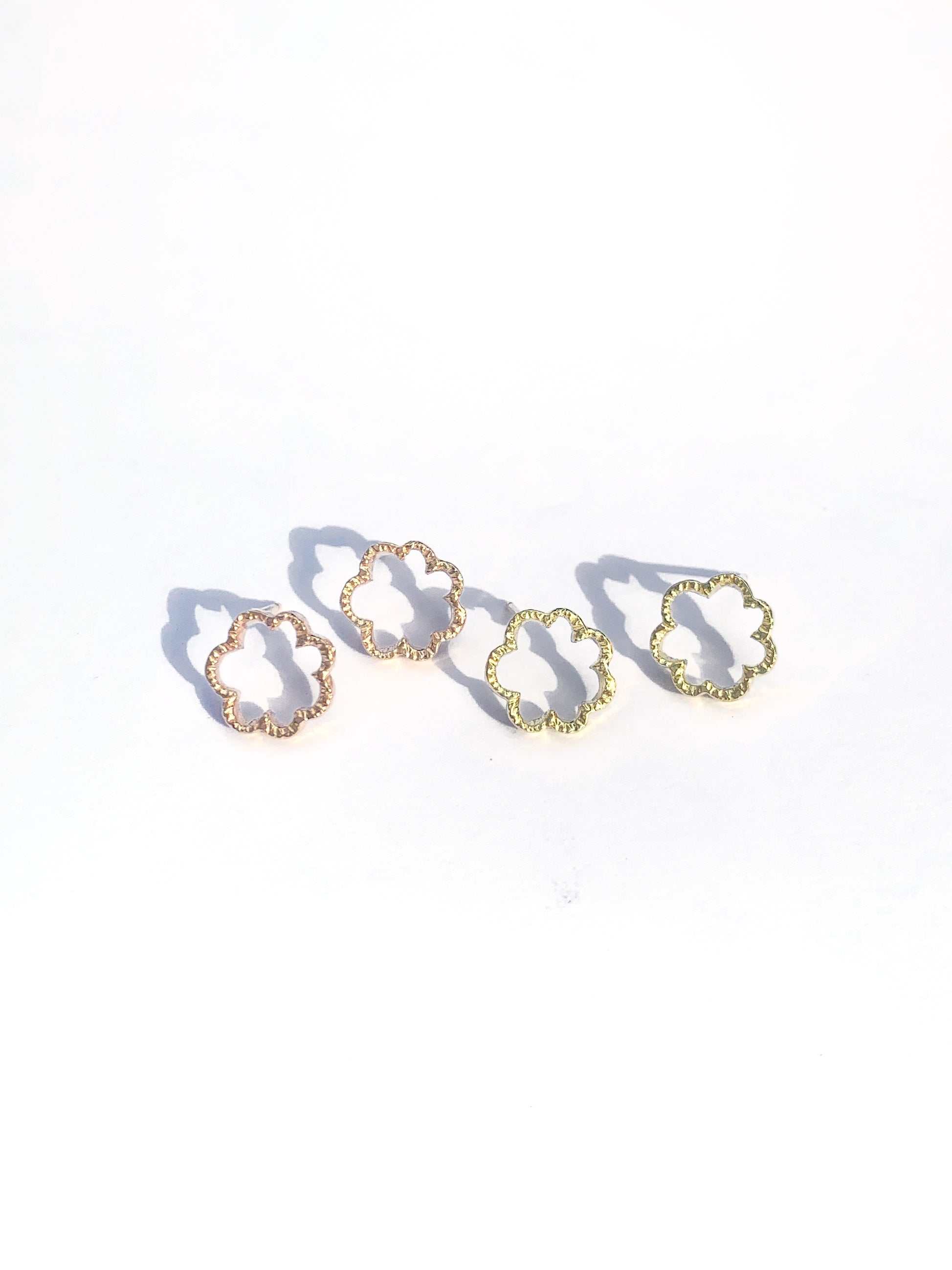 含羞草耳环/K10 玫瑰金