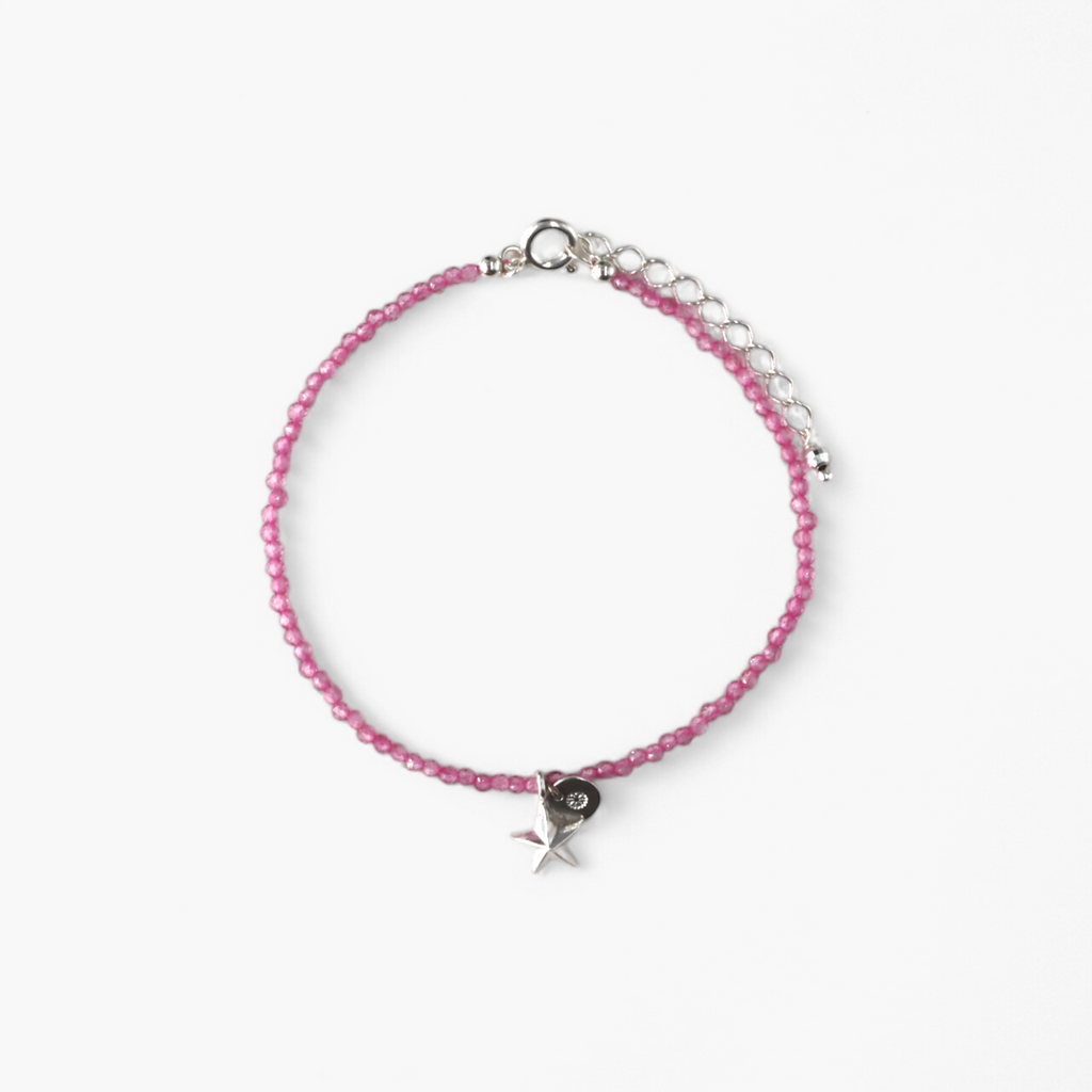 充実の品 KAORU(カオル)公式｜星付き天然石ブレスレット シルバー ピンク アクセサリー