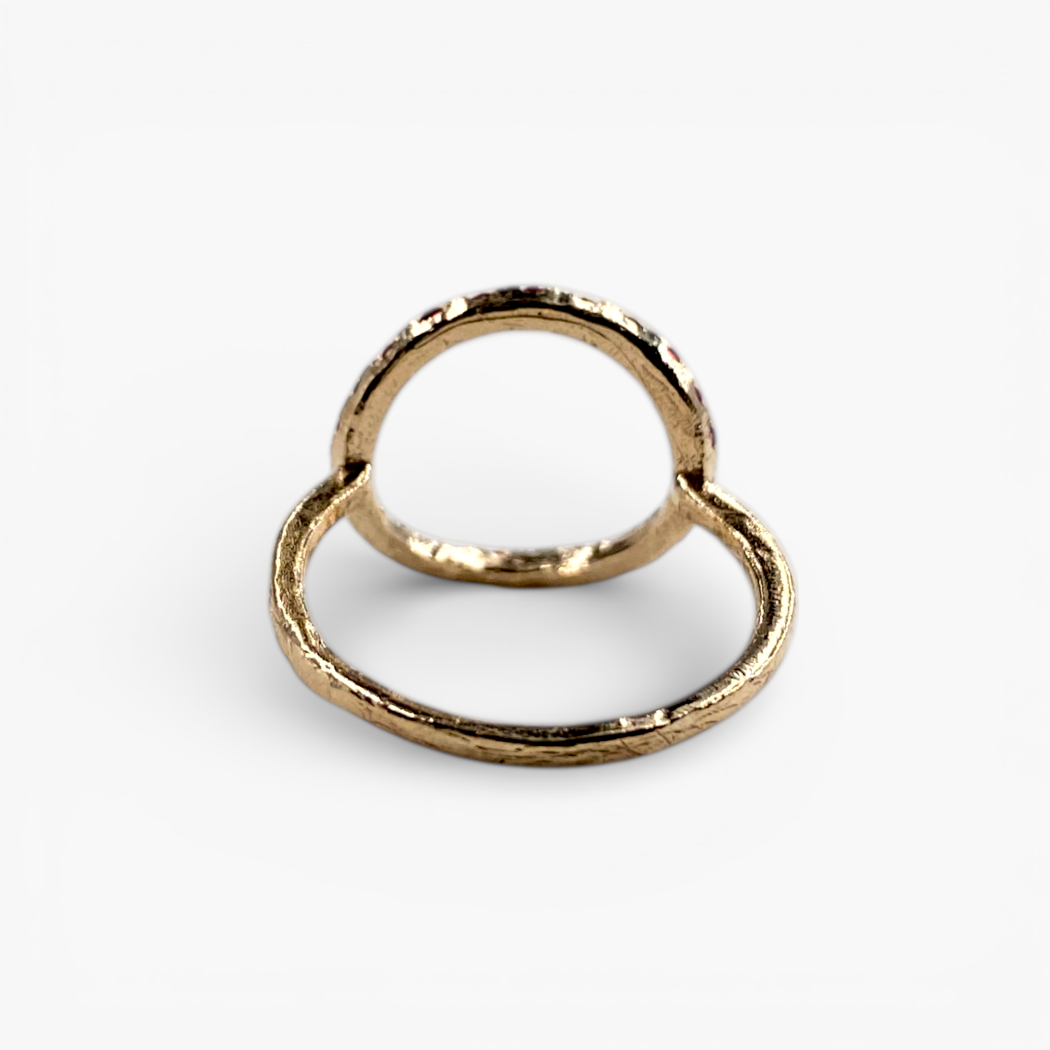 グリッター ラウンドリング マルチカラー／K10ピンクゴールド