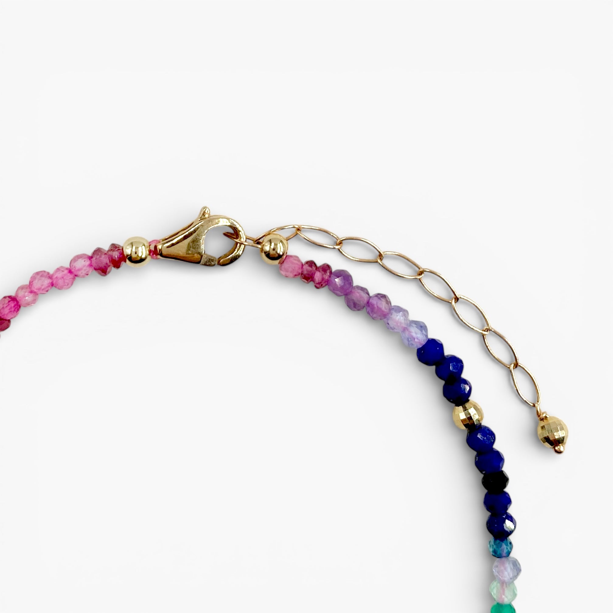 グリッター ブレスレット S マルチカラー／K10ピンクゴールド