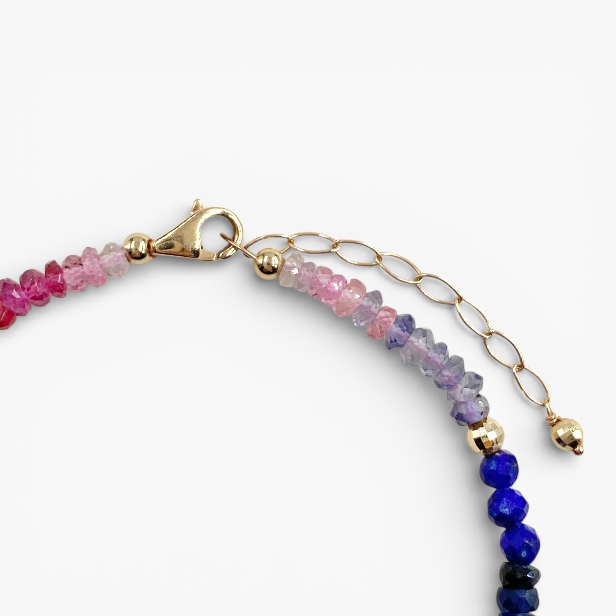 グリッター ブレスレット L マルチカラー／K10ピンクゴールド