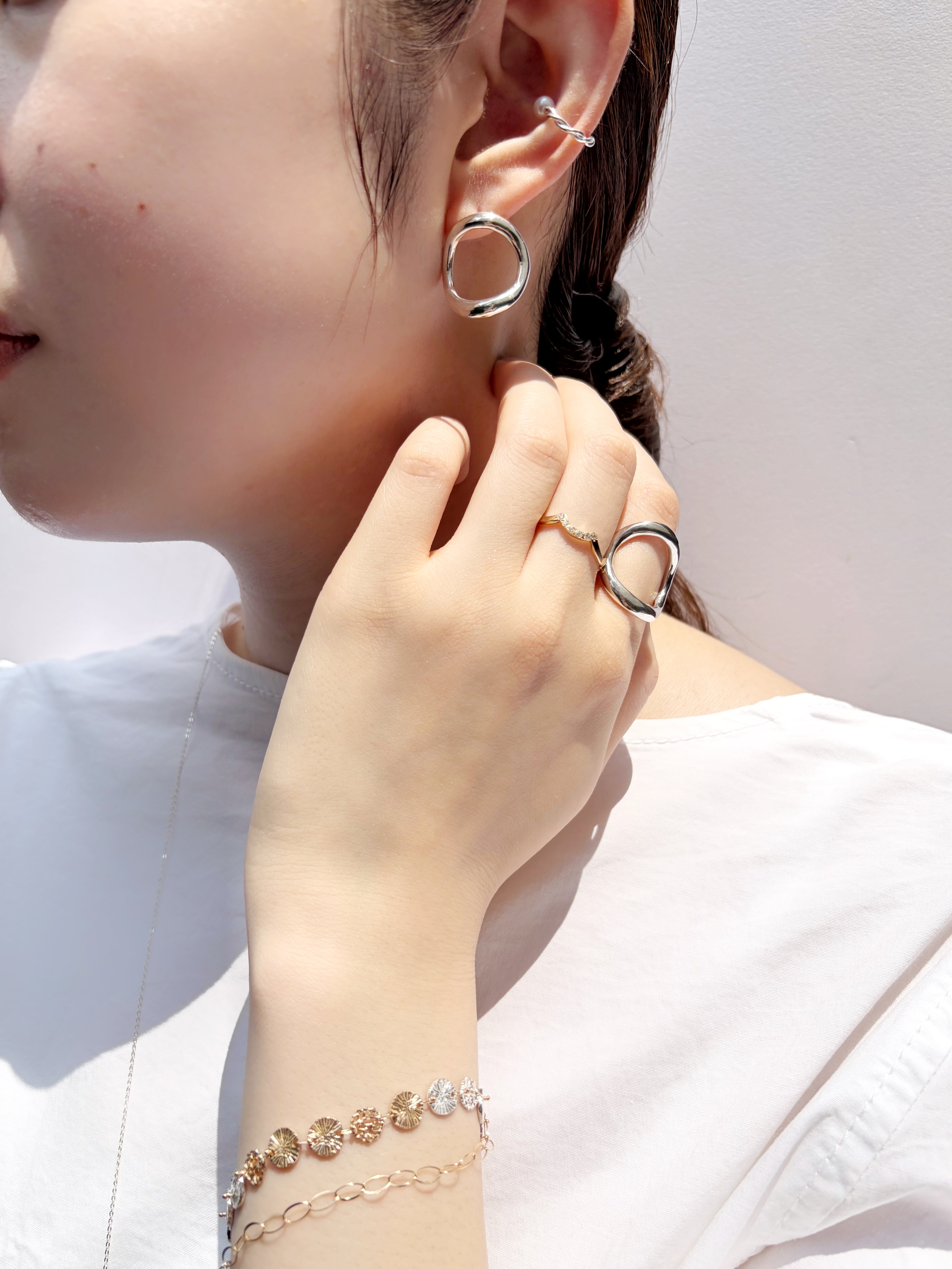 パフィーラウンド ピアス／シルバー