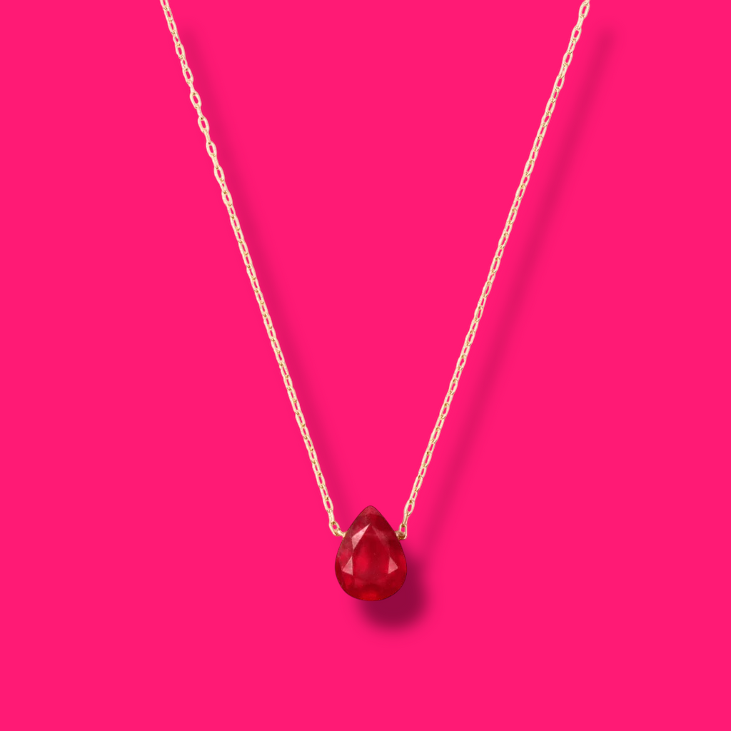 KAORU(カオル)公式｜カラーストーン ネックレス ペアシェイプルビー