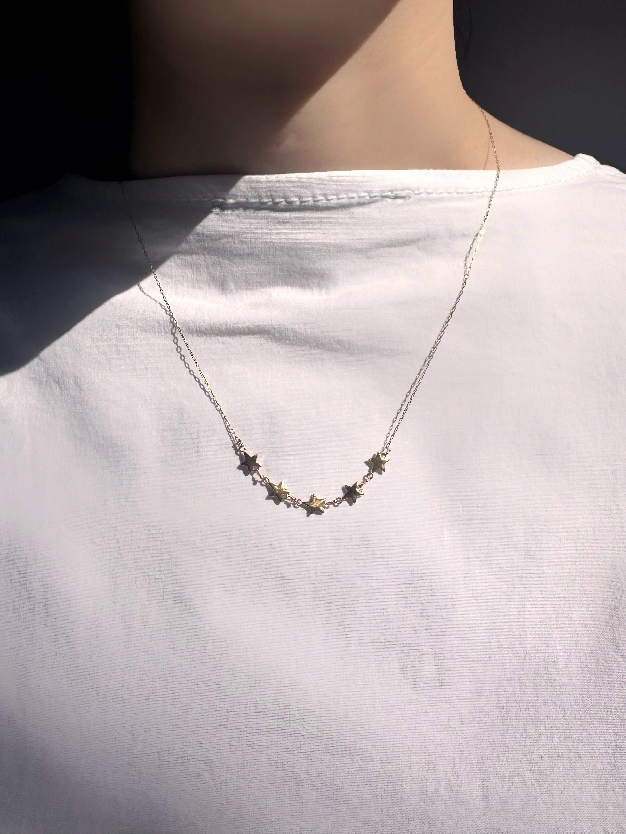 Natural stone necklace/pink topaz