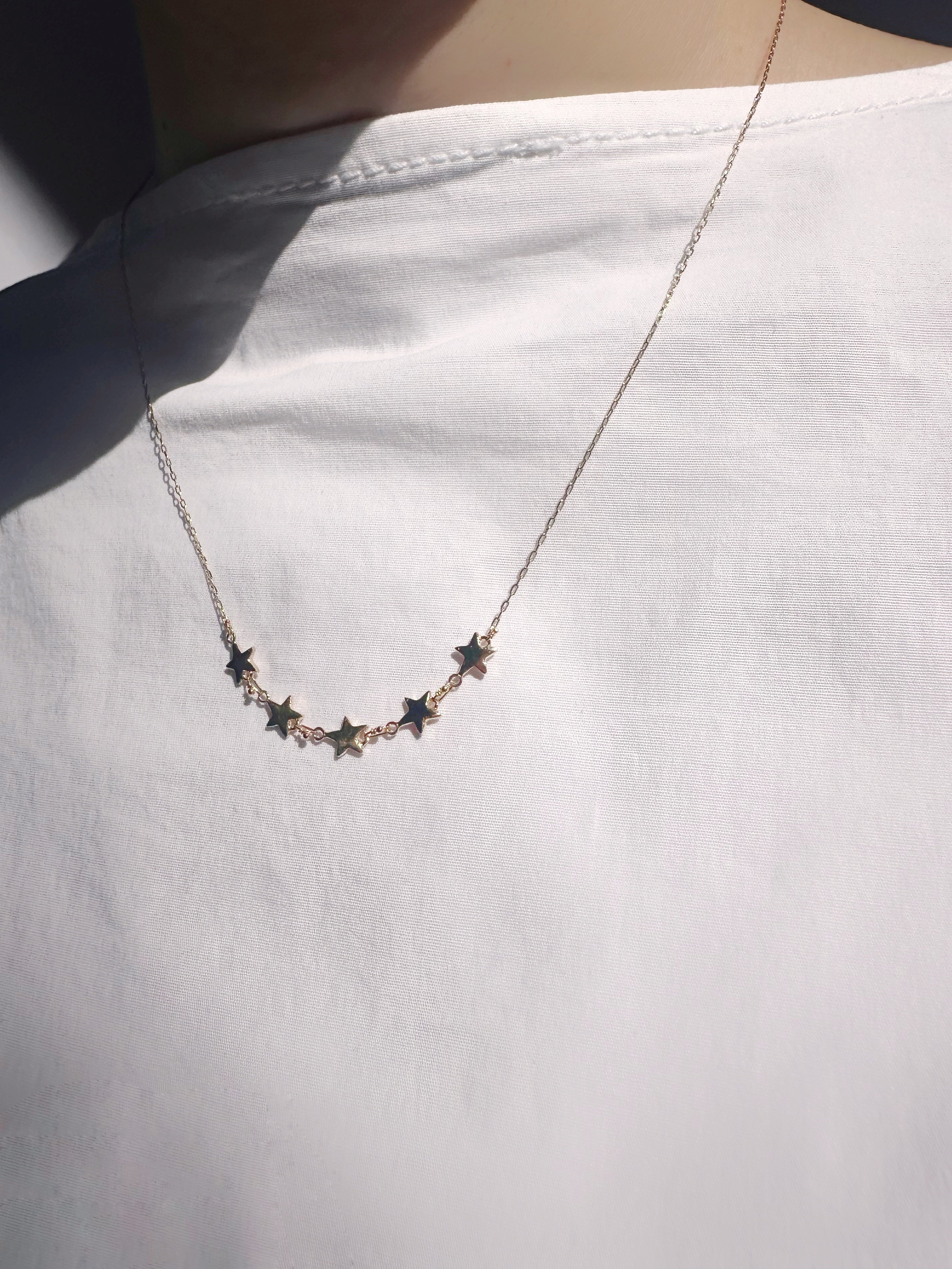 Natural stone necklace/pink topaz