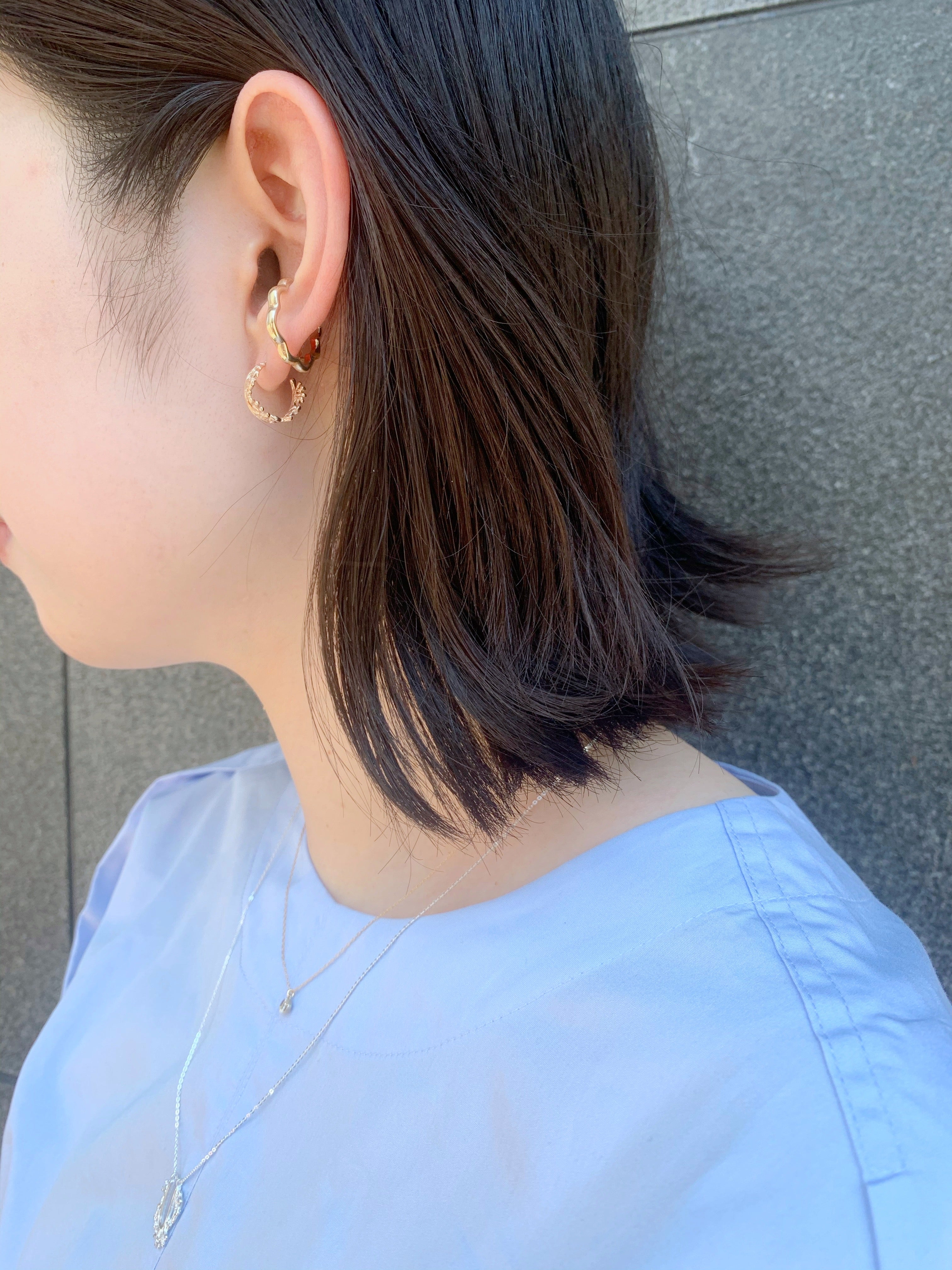 [Made to order] Fusion earrings 15/K10 pink gold