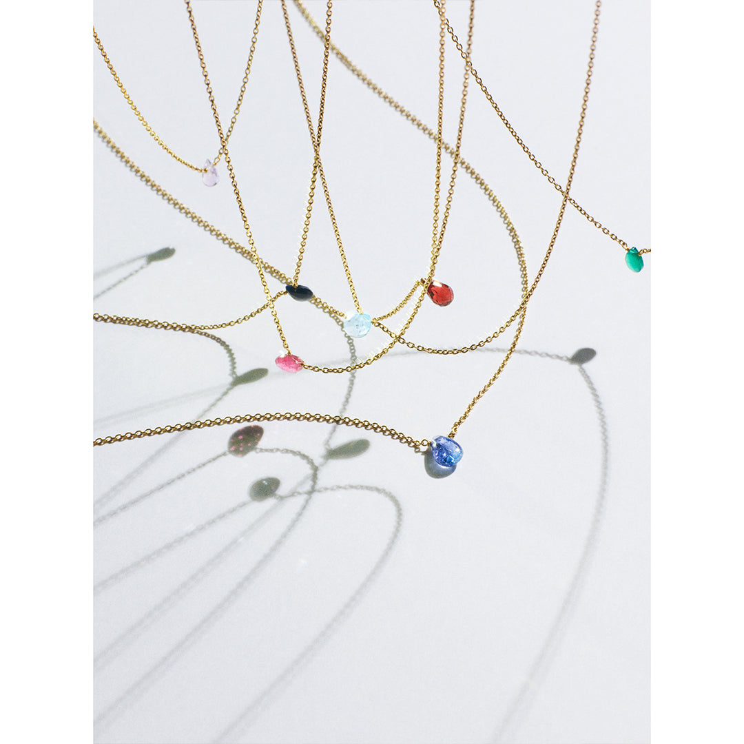 Natural stone necklace/green onyx