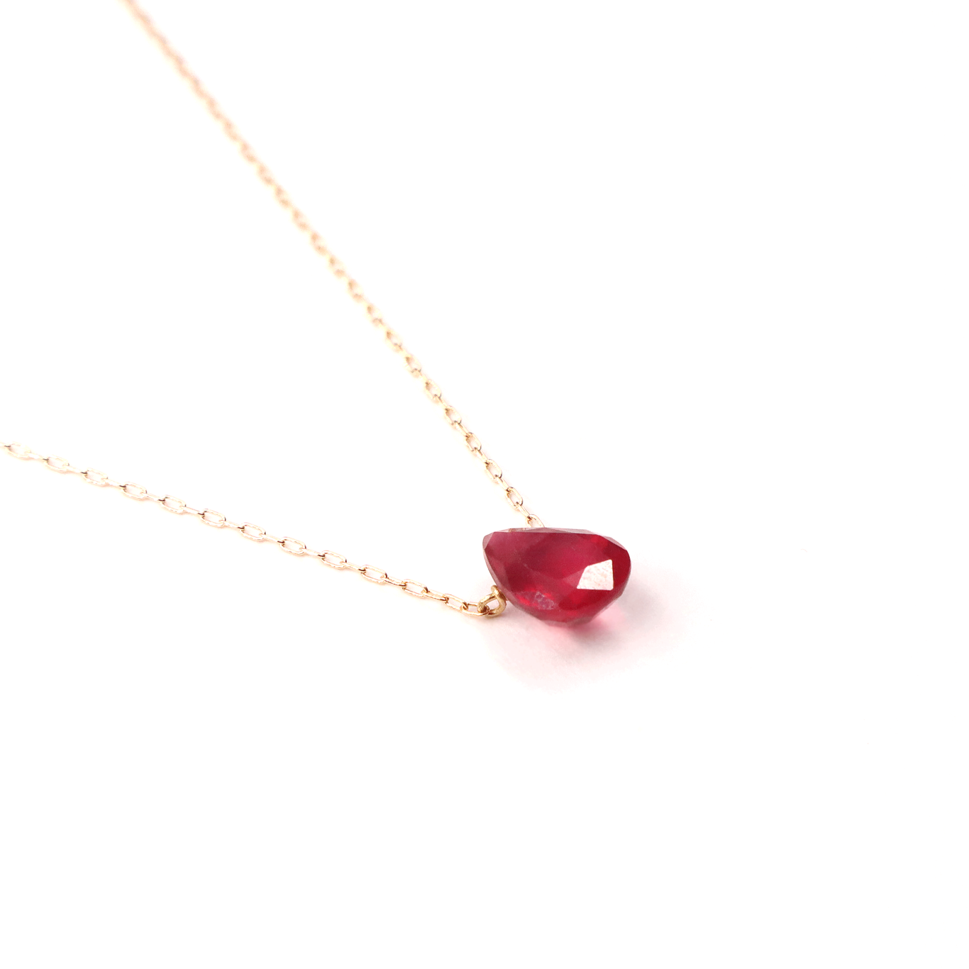 Natural stone necklace/ruby