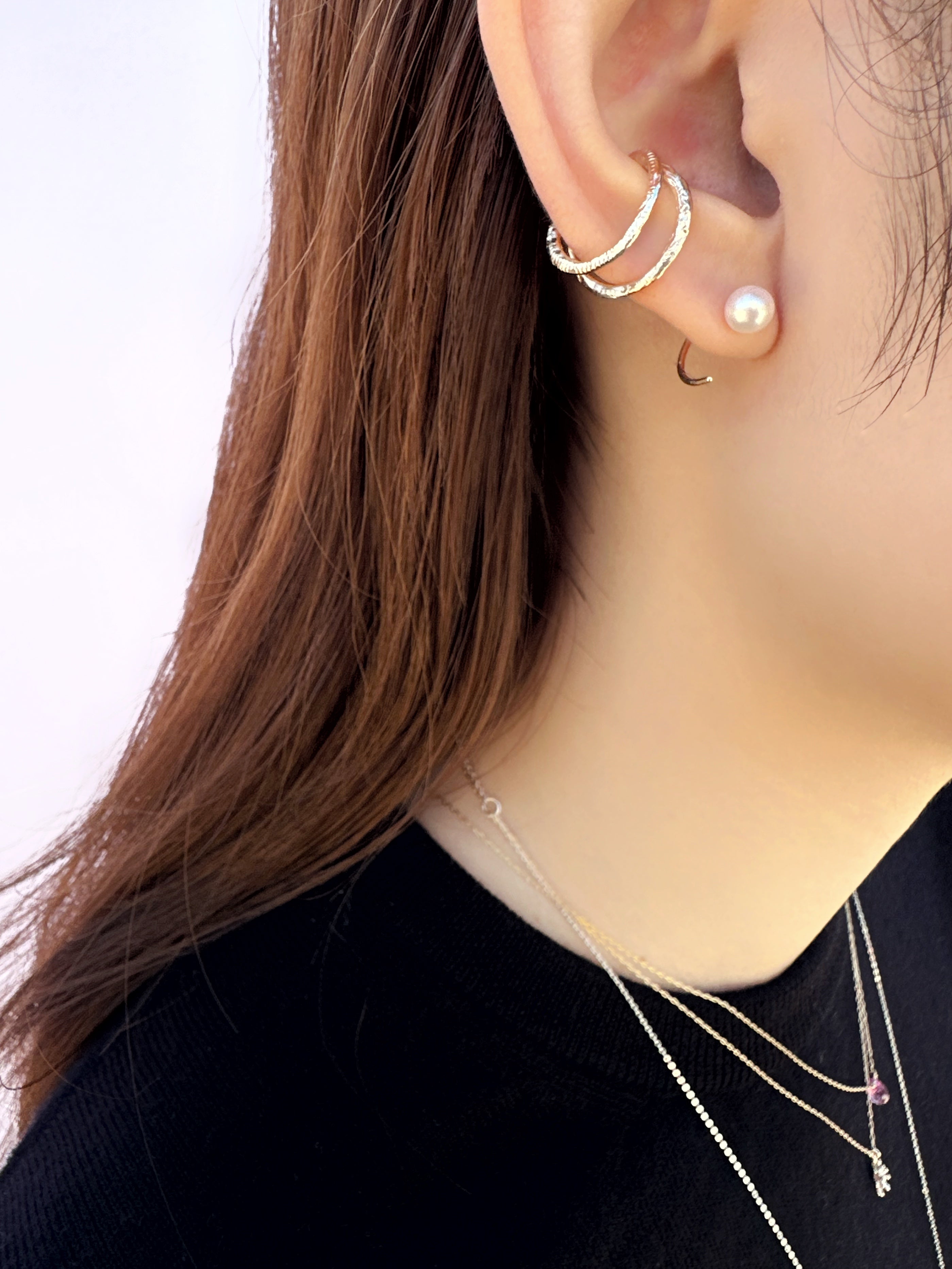 スペクトラム ピアス／K10イエローゴールド パール