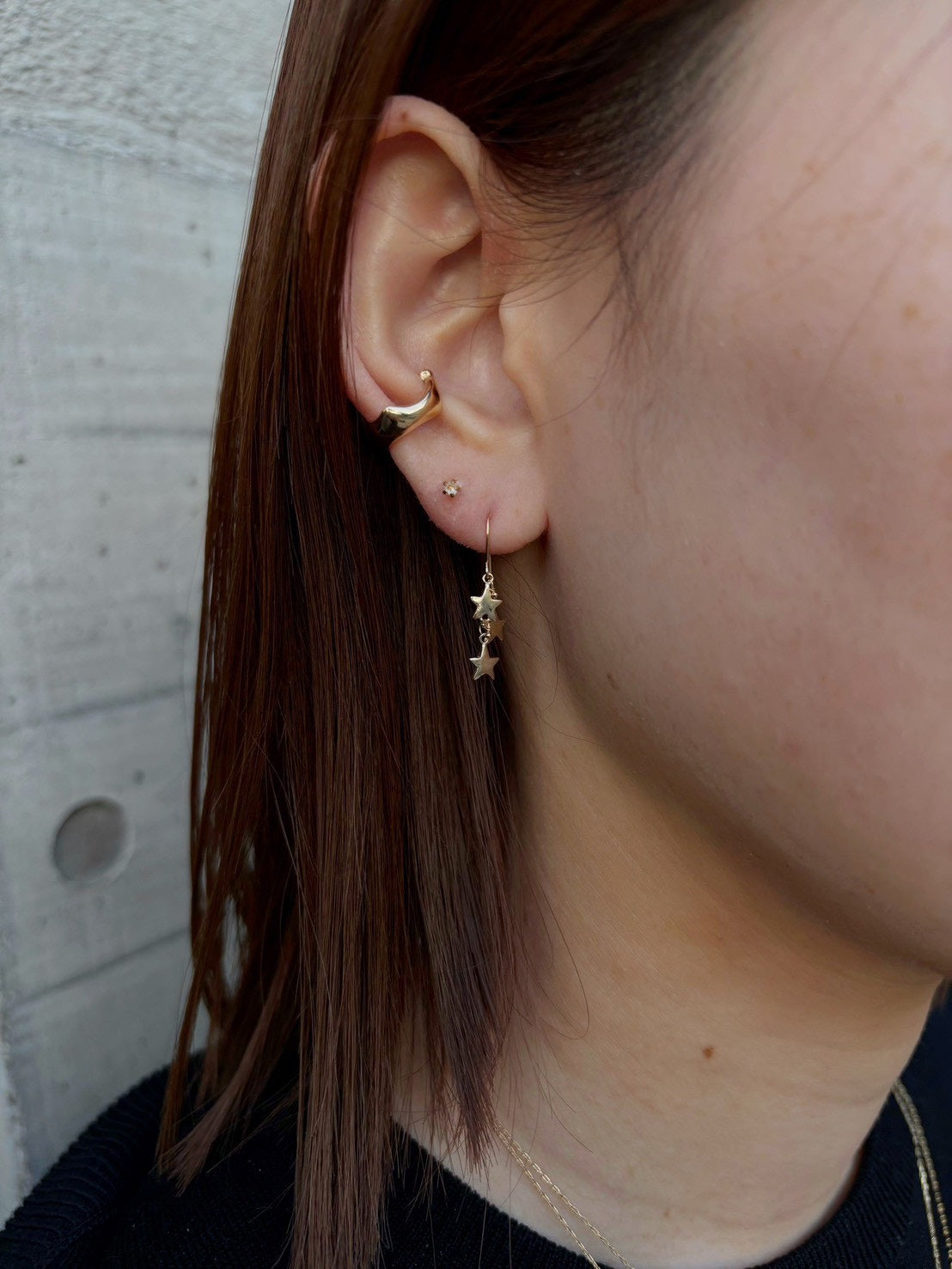 スター ピアス  S／K10ピンクゴールド