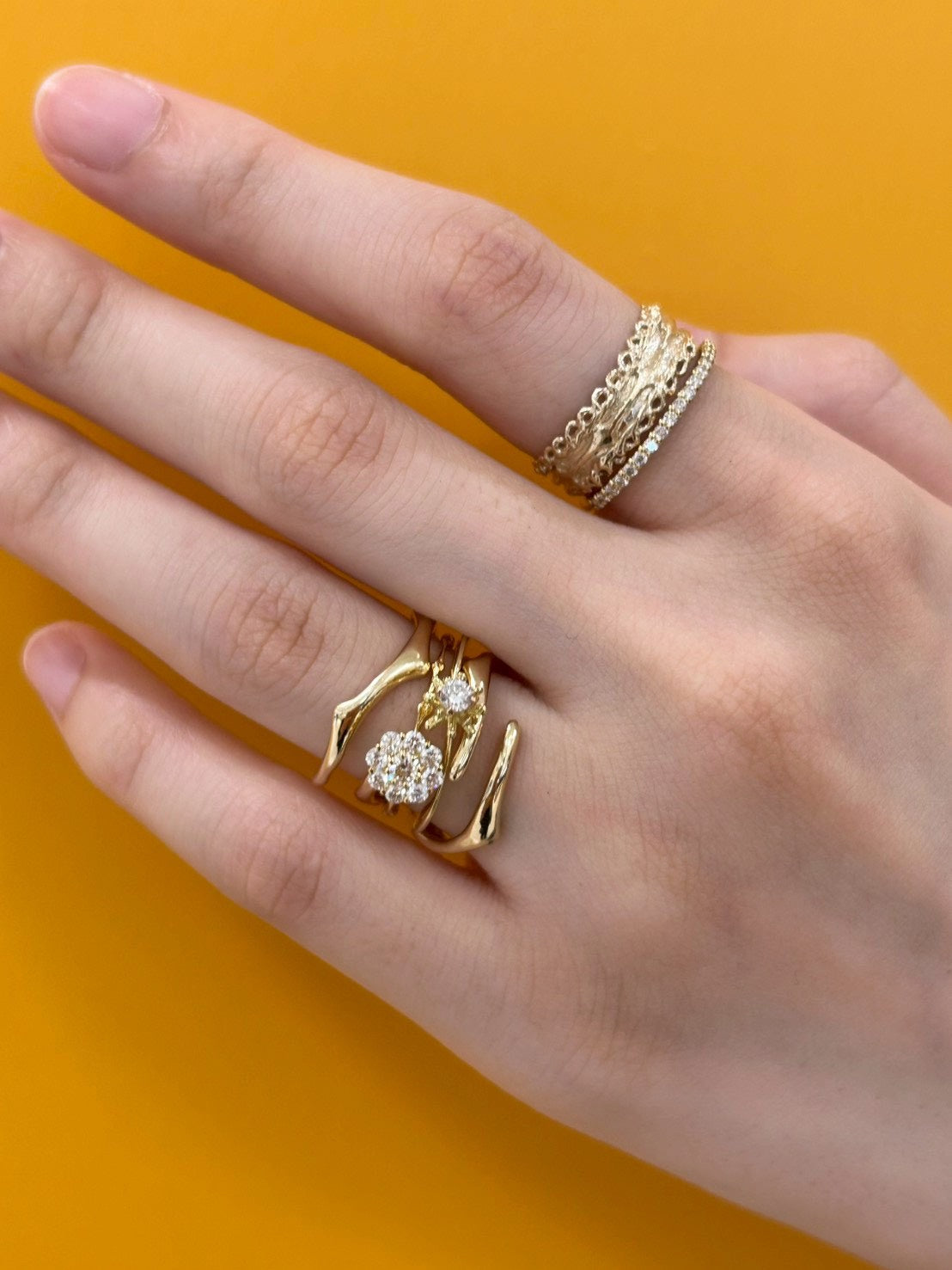 Rose ring S/K10 pink gold
