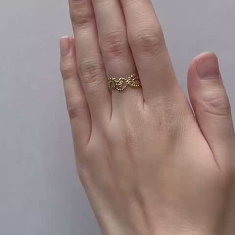 Swatow ring/K18 yellow gold