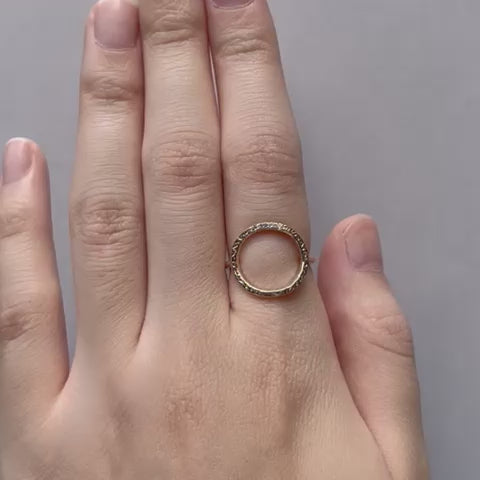 Round 4 Diamond Ring/K10 Pink Gold