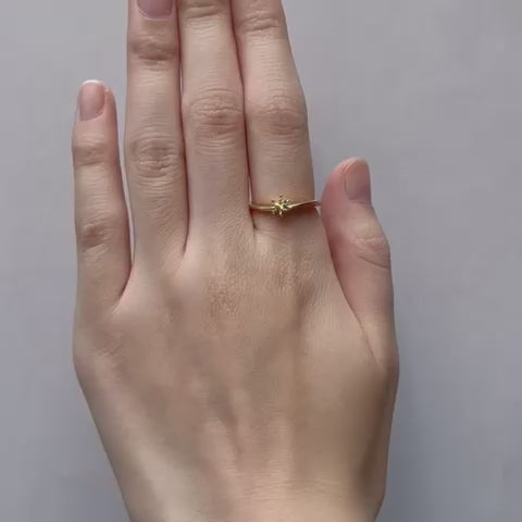 Stardust ring/K18 yellow gold