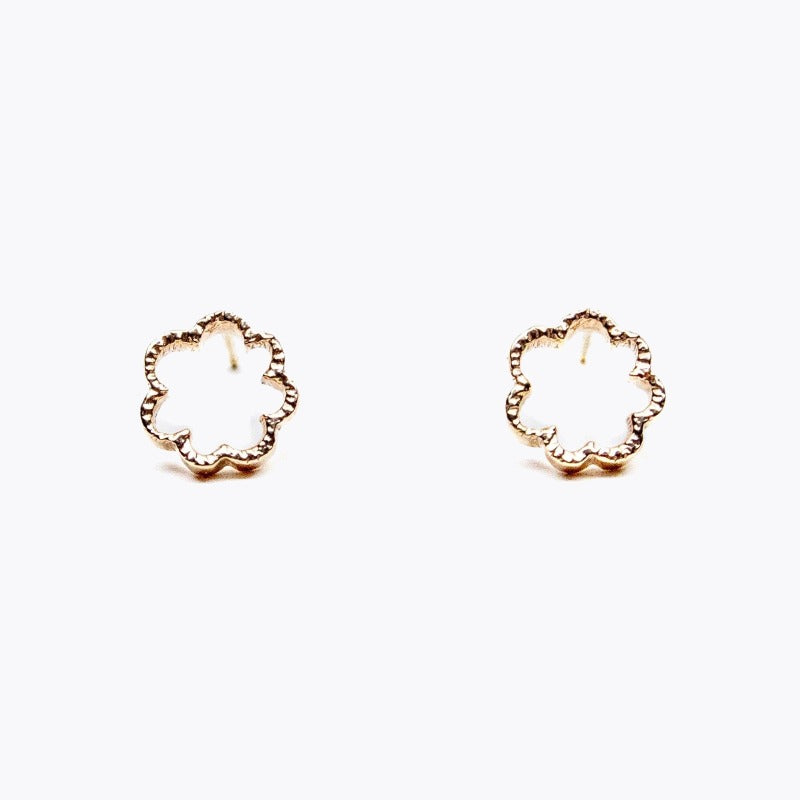Mimosa earrings/K10 pink gold