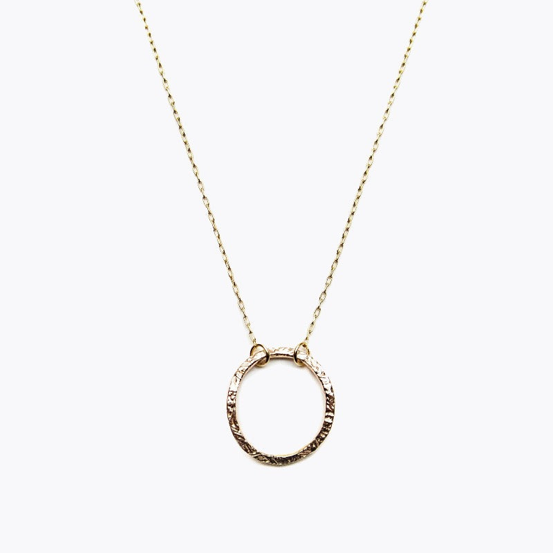 Round necklace/K10 pink gold