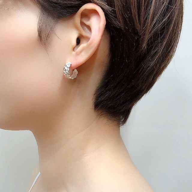 Crossing earrings L/Silver