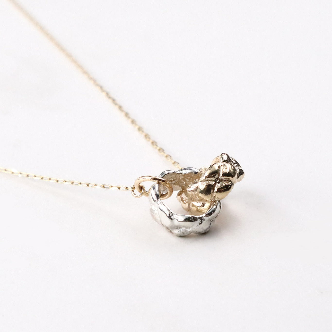 [Made to Order] Crossing Necklace L/Silver K10 Pink Gold