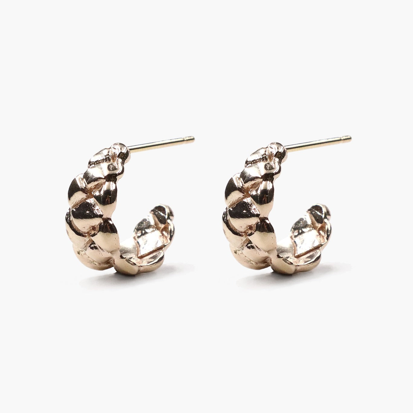 [Made to order] Crossing earrings M/K10 pink gold